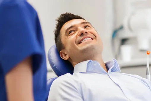 man at dentist